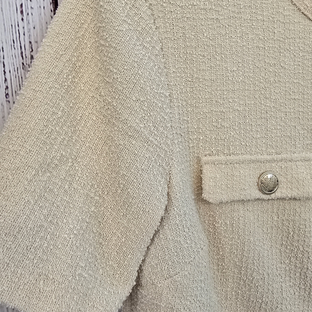 H&M Cream Textured Jacket - Picture 4 of 6